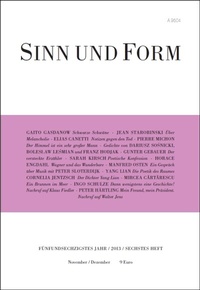 Enlarge image Cover: Sinn und Form 6/2013 - SINN und FORM