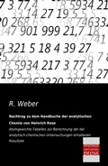 Cover: Nachtrag Zu Dem Handbuche Der Analytischen Chemie Von Heinrich Rose - Bremen University Press