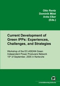 Cover: Current developments of green IPPs: experiences, challenges, and strategies - KIT Scientific Publishing