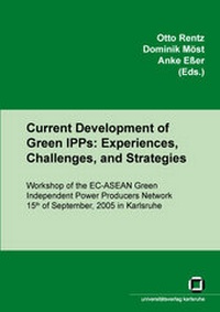 Enlarge image Cover: Current developments of green IPPs: experiences, challenges, and strategies - KIT Scientific Publishing
