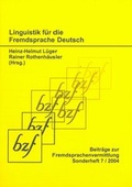 Cover: Linguistik f&uuml;r die Fremdsprache Deutsch - Verlag Empirische P&auml;dagogik