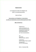 Cover: Kommunikation als Erfolgsfaktor im Unternehmen - Zur Rolle der Messehostess als kommunikationspolitischer Faktor - Blauer Punkt