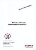 Cover: Eheliches G&uuml;terrecht - alles zum Zugewinnausgleich - Verlag interna