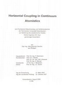 Enlarge image Cover: Horizontal coupling in continuum atomistics - RPTU Rheinland-Pfälzische Technische Universität Kaiserslautern Landau