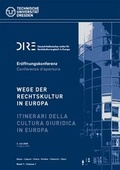 Cover: Wege der Rechtskultur in Europa. Itinerari della cultura giuridica in Europa - TUDpress Verlag der Wissenschaften Dresden