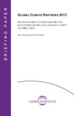 Cover: Global Climate Risk Index 2013 - Germanwatch Nord-S&uuml;d Initiative e.V.