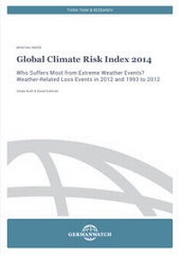 Enlarge image Cover: Global Climate Risk Index 2014 - Germanwatch Nord-Süd Initiative e.V.