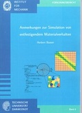Cover: Anmerkungen zur Simulation von entfestigendem Materialverhalten - Technische Universit&auml;t Darmstadt FB Mechanik, Bibliothek