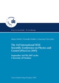 Cover: The 3rd international IEEE scientific conference on physics and control (PhysCon 2007) - Universit&auml;tsverlag Potsdam