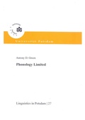 Cover: Phonology Limited - Universit&auml;tsverlag Potsdam