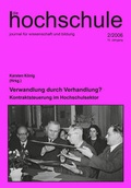 Cover: Verwandlung durch Verhandlung? - Institut f. Hochschulforschung Wittenberg