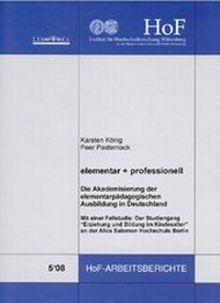 Enlarge image Cover: elementar + professionell - Institut f. Hochschulforschung Wittenberg