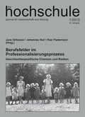 Cover: Berufsfelder im Professionalisierungsprozess - Institut f. Hochschulforschung Wittenberg