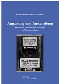 Abbildung von: Anpassung und Ausschaltung - Hentrich und Hentrich Verlag Berlin