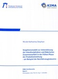 Cover: Vorgehensmodell zur Unterst&uuml;tzung der interdisziplin&auml;ren und f&ouml;derierten Zusammenarbeit in der fr&uuml;hen Phase der Produktentstehung - RPTU Rheinland-Pf&auml;lzische Technische Universit&auml;t Kaiserslautern Landau