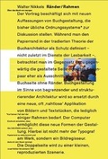 Cover: R&auml;nder /Rahmen - edition walbaum
