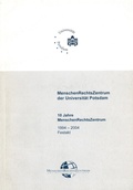 Cover: 10 Jahre Menschenrechtszentrum (MRZ) - Universit&auml;tsverlag Potsdam
