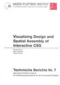 Enlarge image Cover: Visualizing design and spatial assembly of interactive CSG - Universitätsverlag Potsdam