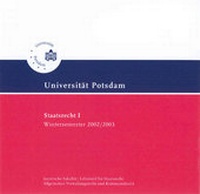 Enlarge image Cover: Staatsrecht I - Universitätsverlag Potsdam