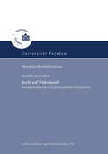 Cover: Recht auf Widerstand? - Universit&auml;tsverlag Potsdam