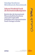 Cover: Johann Friedrich Fasch als Instrumentalkomponist - ortus musikverlag