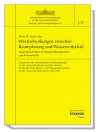 Abbildung von: Wechselwirkungen zwischen Raumplanung und Wasserwirtschaft - Lexxion Verlagsgesellschaft
