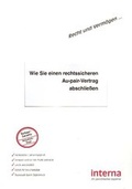 Cover: Wie Sie einen rechtssicheren Au-pair-Vertrag abschliessen - Verlag interna