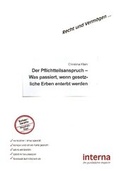 Cover: Der Pflichtteilsanspruch - Verlag interna
