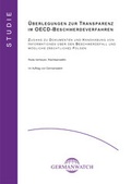 Cover: &Uuml;berlegungen zur Transparenz im OECD-Beschwerdeverfahren - Germanwatch Nord-S&uuml;d Initiative e.V.