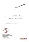 Cover: Alles zum Verm&auml;chtnis - Verlag interna