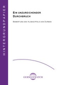 Cover: Ein unzreichender Durchbruch - Germanwatch Nord-S&uuml;d Initiative e.V.