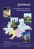 Cover: Jahrbuch f&uuml;r mitteldeutsche Kirchen- und Ordensgeschichte - Verlag F. W. Cordier
