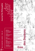 Cover: Der Blaue Reiter. Journal f&uuml;r Philosophie / Eros des Denkens - der blaue reiter Verlag f&uuml;r Philosophie