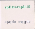 Cover: Splittespleis. splittersplei&szlig; - Ludewig, P
