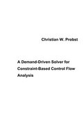 Cover: A Demand-Driven Solver for Constraint-Based - COD B&uuml;roservice