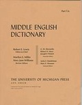 Cover: Middle English Dictionary - The University of Michigan Press