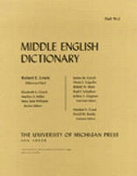 Enlarge image Cover: Middle English Dictionary - The University of Michigan Press