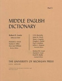 Enlarge image Cover: Middle English Dictionary - The University of Michigan Press