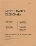 Cover: Middle English Dictionary - The University of Michigan Press