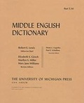 Cover: Middle English Dictionary - The University of Michigan Press