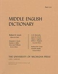Cover: Middle English Dictionary - The University of Michigan Press