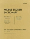 Cover: Middle English Dictionary - The University of Michigan Press