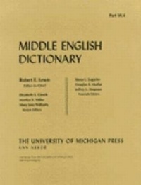 Enlarge image Cover: Middle English Dictionary - The University of Michigan Press