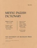 Cover: Middle English Dictionary - The University of Michigan Press