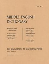 Enlarge image Cover: Middle English Dictionary - The University of Michigan Press