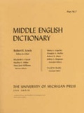 Cover: Middle English Dictionary - The University of Michigan Press