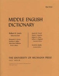 Cover: Middle English Dictionary - The University of Michigan Press