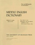 Cover: Middle English Dictionary - The University of Michigan Press