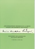 Cover: Der Romantiker Friedrich de la Motte Fouqu&eacute; und Heinrich von Kleist - Stiftung Kleist-Museum