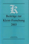 Cover: Beitr&auml;ge zur Kleist-Forschung 2003 - Stiftung Kleist-Museum